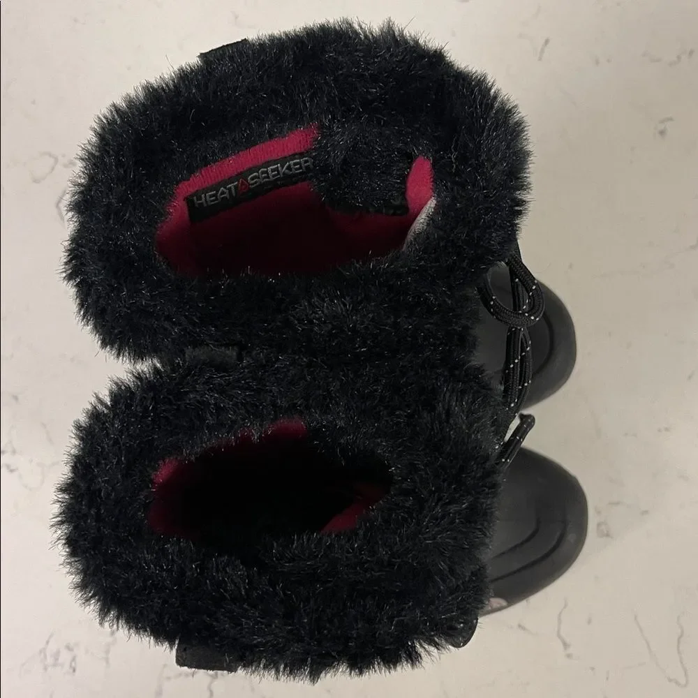 The North Face Kids' Shellista Lace Waterproof Black Fur-Lined Boots Size 11